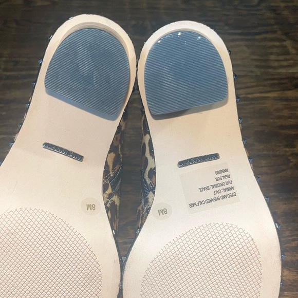 Gianni Bini Brown Leather and Calf hair studded ankle boots - Picture 14 of 16